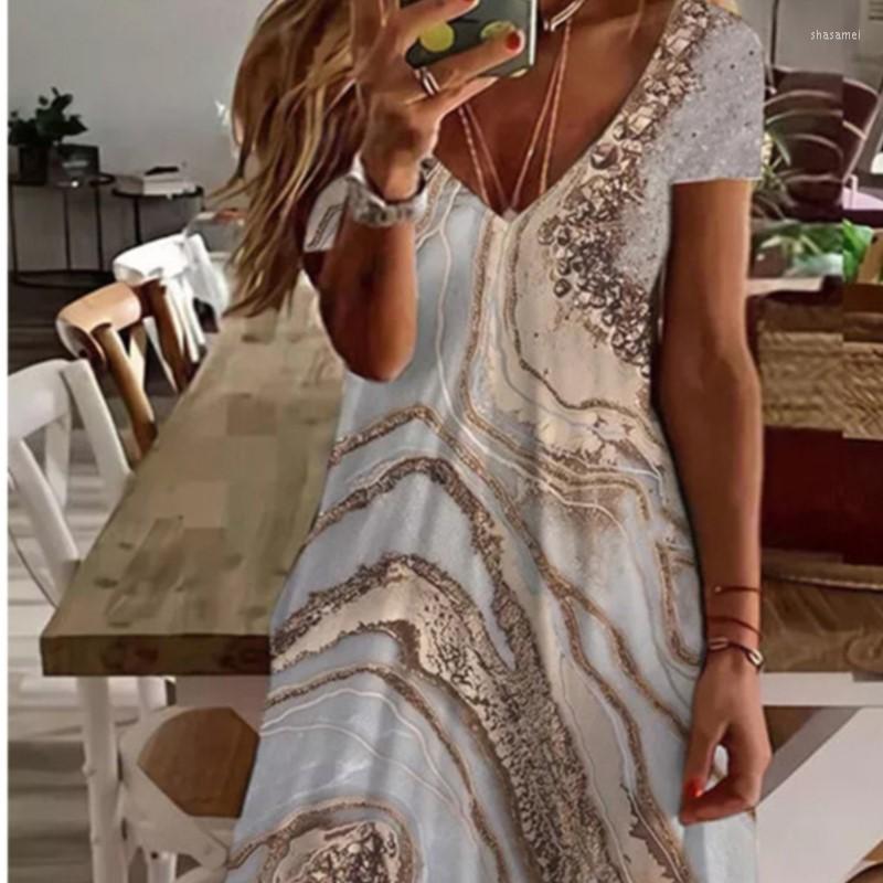 Casual Dresses Summer Women Flare Sleeve Boho Beach Lady Patchwork V-Neck Party Dress Vintage Print Loose A-Line, Color 2
Casual Dresses Summer Women Flare Sleeve Boho Beach Lady Patchwork V-Neck Party Dress Vintage Print Loose A-Line, Color 2