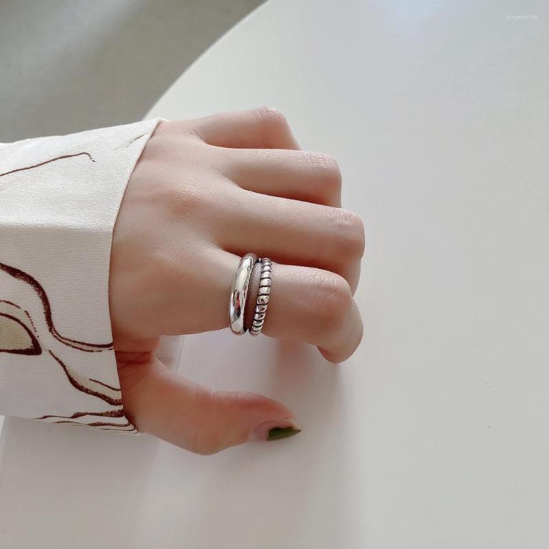 Cluster Rings Retro 1pc INS Authentic S925 Sterling Silver FINE Jewelry Two Rows Twisted Roped & Polished Band Ring Handwork Handcraft
Cluster Rings Retro 1pc INS Authentic S925 Sterling Silver FINE Jewelry Two Rows Twisted Roped & Polished Band Ring Handwork Handcraft