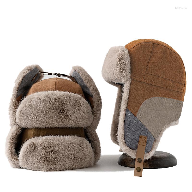 Berets Russian At For Men Earflap Pilot Winter Splicin Faux Usak Bomber Trapper Tickened Warm Cap Women's Ski, Khaki
Berets Russian At For Men Earflap Pilot Winter Splicin Faux Usak Bomber Trapper Tickened Warm Cap Women's Ski, Khaki