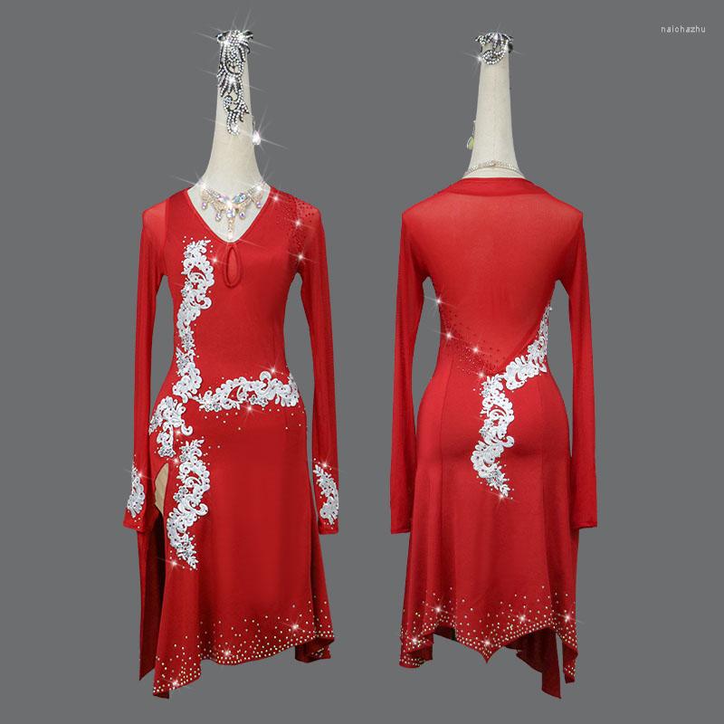 Stage Wear Red Adult Women Latin Dance Embroidery Rhinestones Competition Dress Sexy Ballroom Show Clothes Costume Ladies Evening
Stage Wear Red Adult Women Latin Dance Embroidery Rhinestones Competition Dress Sexy Ballroom Show Clothes Costume Ladies Evening