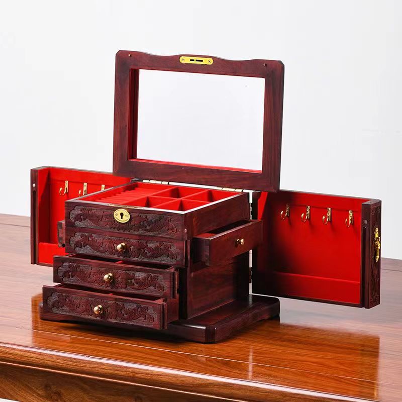 Rosewood jewelry box High grade solid wood Chinese Jewel Box New storage box Wooden rosewood engagement wedding dowry box
Rosewood jewelry box High grade solid wood Chinese Jewel Box New storage box Wooden rosewood engagement wedding dowry box