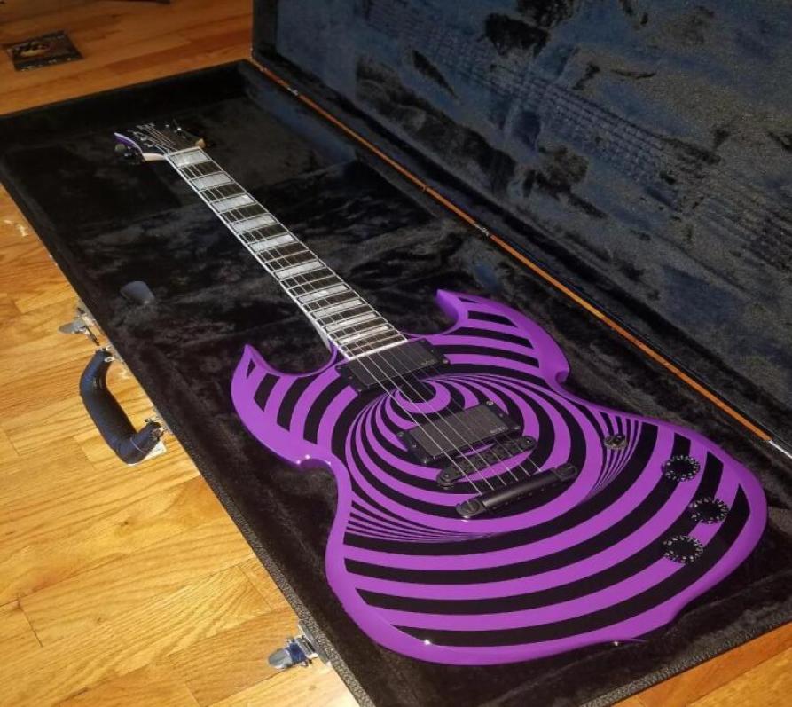 Zakk Wylde Audio Purple Barbarian Black Bullseye SG Electric Guitar Ebony Fingerboard Large Block Inlay China EMG Pickups3556341
Zakk Wylde Audio Purple Barbarian Black Bullseye SG Electric Guitar Ebony Fingerboard Large Block Inlay China EMG Pickups3556341