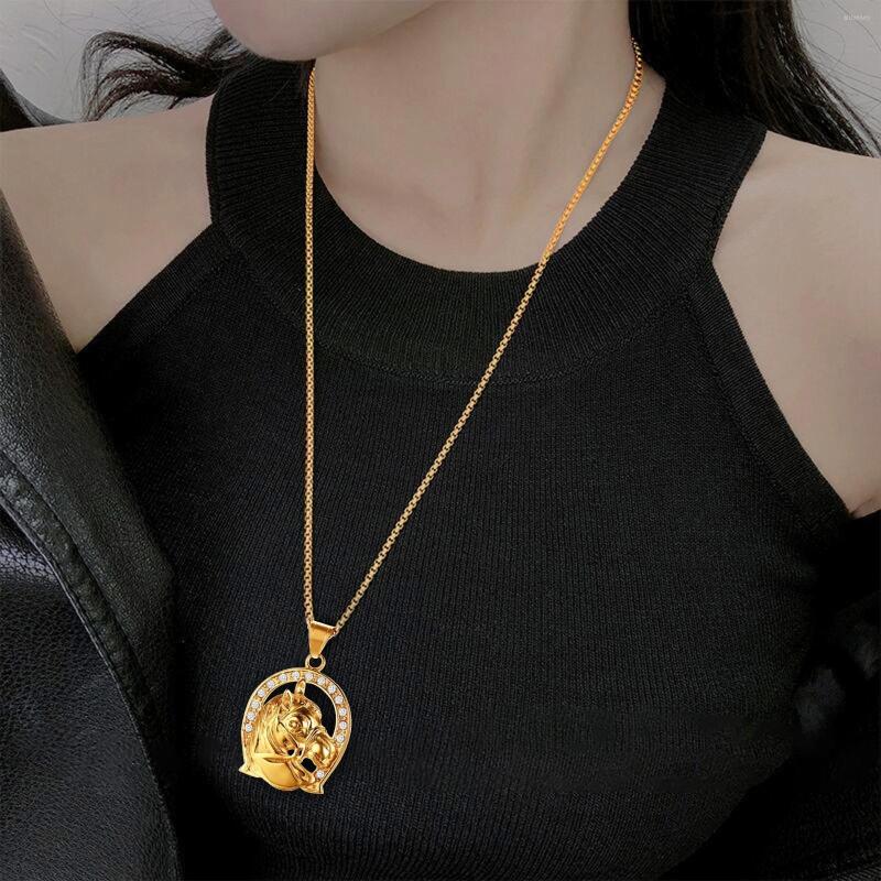 Chains Hip Hop Horse Head Pendant Necklace Stainless Steel Club Inlaid Crystal Gift
Chains Hip Hop Horse Head Pendant Necklace Stainless Steel Club Inlaid Crystal Gift