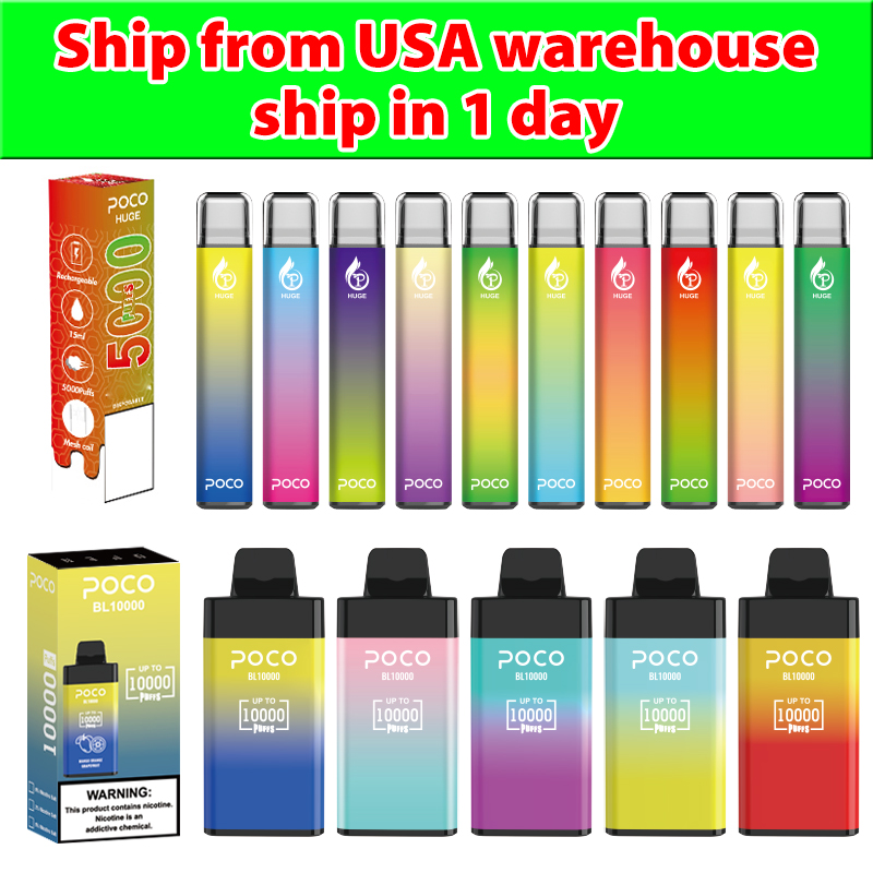 EU US warehouse Original e cigarette Poco Huge Disposable Vape Prefilled Pod 5000 10000 Puffs 650mah Mesh coil Type-C rechargeable disposbale vapes
EU US warehouse Original e cigarette Poco Huge Disposable Vape Prefilled Pod 5000 10000 Puffs 650mah Mesh coil Type-C rechargeable disposbale vapes