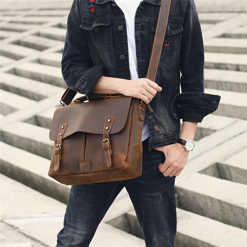 Briefcases Natural Genuine Leather Men's Briefcase Retro Handbag Fashion Work Laptop Brown Shoulder Messenger Bags
Briefcases Natural Genuine Leather Men's Briefcase Retro Handbag Fashion Work Laptop Brown Shoulder Messenger Bags