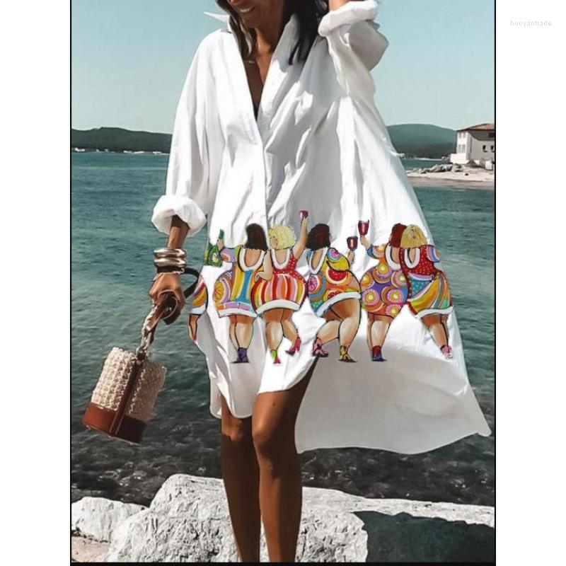 Casual Dresses Print Long Sleeve Womens Dress Fashion Loose Lapel Medium Length For Women, Bmq1227119
Casual Dresses Print Long Sleeve Womens Dress Fashion Loose Lapel Medium Length For Women, Bmq1227119
