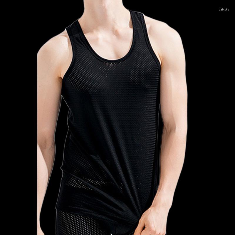 Men's Tank Tops Mesh Vest Ice Silk Quick-drying Top Men High Quality Bodybuilding Singlet Sleeveless Slim Fit Underwear, Black
Men's Tank Tops Mesh Vest Ice Silk Quick-drying Top Men High Quality Bodybuilding Singlet Sleeveless Slim Fit Underwear, Black