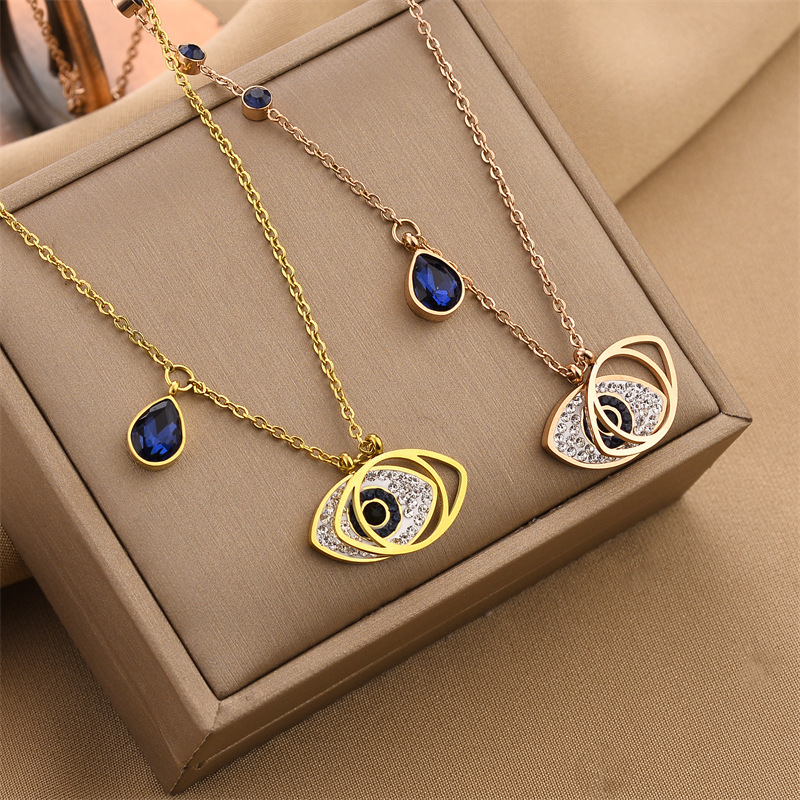 Fashion Brand Evil Eye Necklace Stainless Steel Jewelry for Women Gift