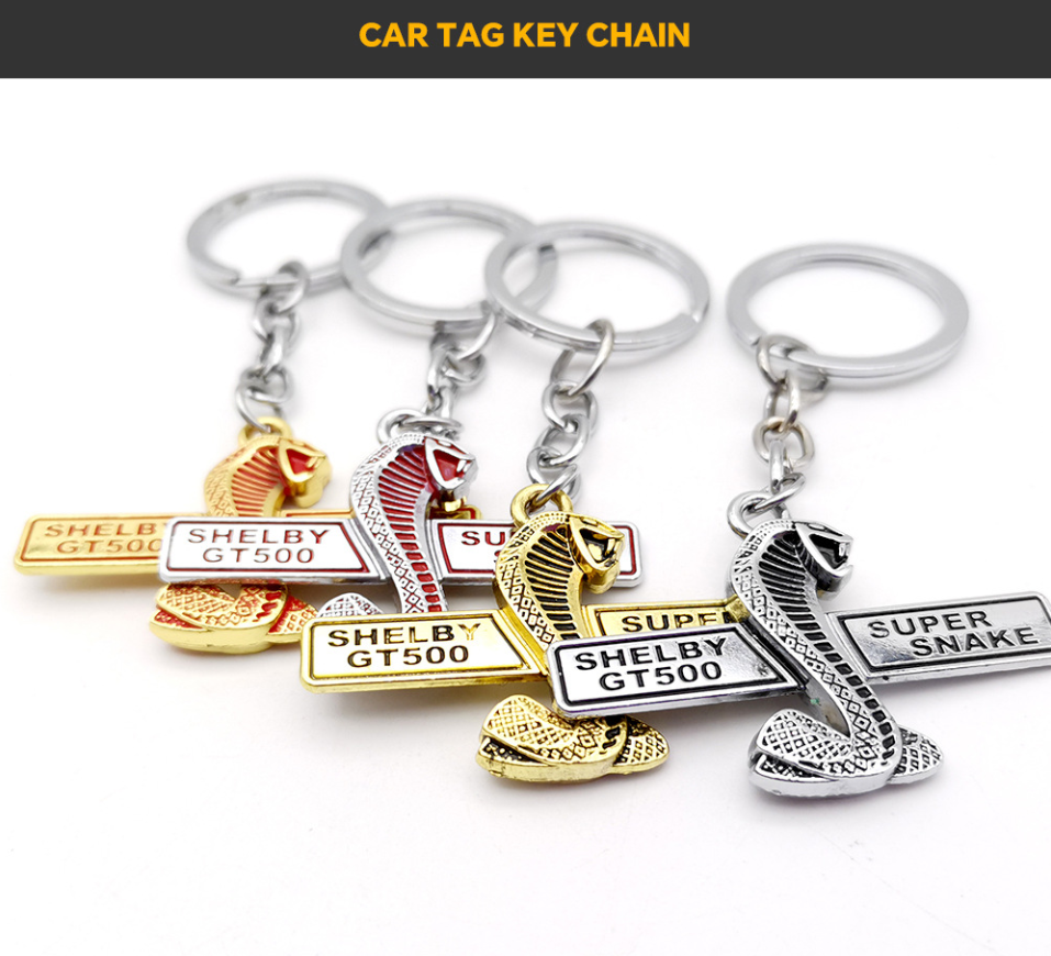 SHELBY GT500 Keychain Metal Keychain Suitable For Ford Mustang Double Side Gifts For Clients or Friends