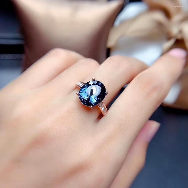 Cluster Rings Natural And Real Blue Topaz Ring 925 Sterling Silver Wholesales Fine Jewelry 10 12mm Gem
Cluster Rings Natural And Real Blue Topaz Ring 925 Sterling Silver Wholesales Fine Jewelry 10 12mm Gem