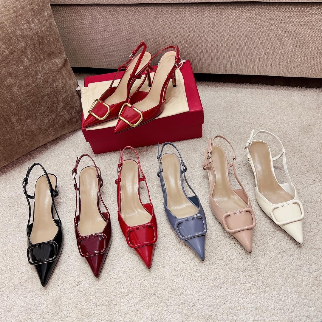 Brand summer sandals women's high-heeled pointed shoes metal V buckle black matte leather 6cm 8cm 10cm stiletto wedding shoes 34-43, 21
Brand summer sandals women's high-heeled pointed shoes metal V buckle black matte leather 6cm 8cm 10cm stiletto wedding shoes 34-43, 21