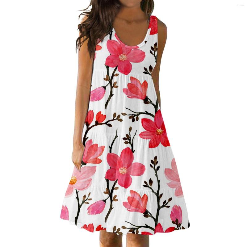 Casual Dresses Round Neck Sleeveless Tank Beach For Women 2023 Swing Loose Midi Dress Women's Vestidos, White
Casual Dresses Round Neck Sleeveless Tank Beach For Women 2023 Swing Loose Midi Dress Women's Vestidos, White