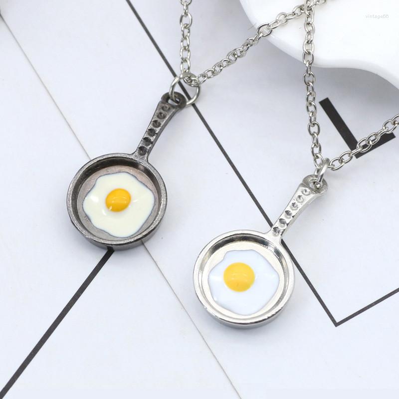 Pendant Necklaces Creative Cartoon Pan Poached Egg Necklace For Women Punk Funny Cute Fried Clavicle Chain Friendship Jewelry W364
Pendant Necklaces Creative Cartoon Pan Poached Egg Necklace For Women Punk Funny Cute Fried Clavicle Chain Friendship Jewelry W364