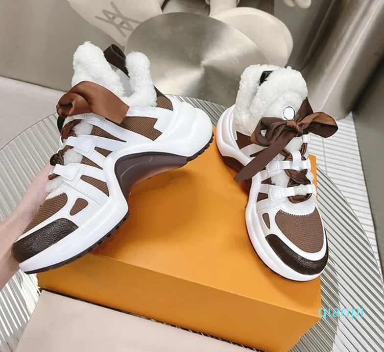 Designer Women Casual Shoes Winter fluffy Velvet calf leather Mesh Bow laces Bouncy Outsole Sneaker Fashion Ladies Sports Shoes Size 35-41, #9
Designer Women Casual Shoes Winter fluffy Velvet calf leather Mesh Bow laces Bouncy Outsole Sneaker Fashion Ladies Sports Shoes Size 35-41, #9