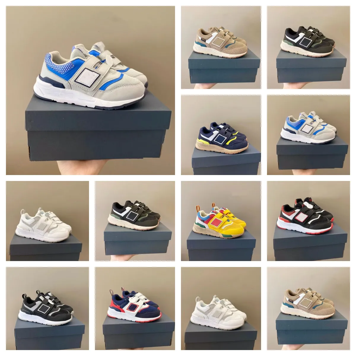 Designer Luxury kids shoes Casual Classic Sneakers core outdoor running Boys Girls breathable Shoes Grey blue Sports Trainers baby kid t qgf, #9
Designer Luxury kids shoes Casual Classic Sneakers core outdoor running Boys Girls breathable Shoes Grey blue Sports Trainers baby kid t qgf, #9
