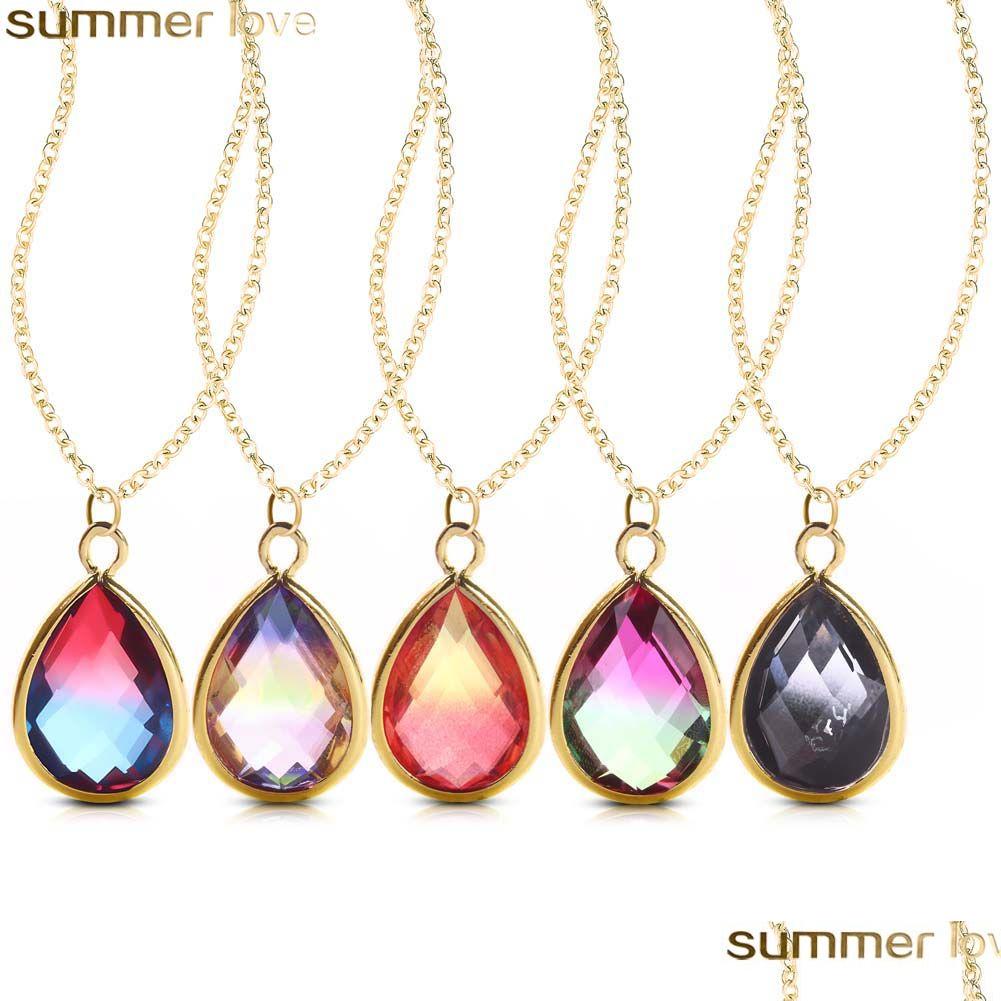 Pendant Necklaces New Arrival Colorf Crystal Birthstone Necklace Teardrop Glass Charms For Women Wholesale Jewelry Drop Delivery Pend Dht6M
Pendant Necklaces New Arrival Colorf Crystal Birthstone Necklace Teardrop Glass Charms For Women Wholesale Jewelry Drop Delivery Pend Dht6M