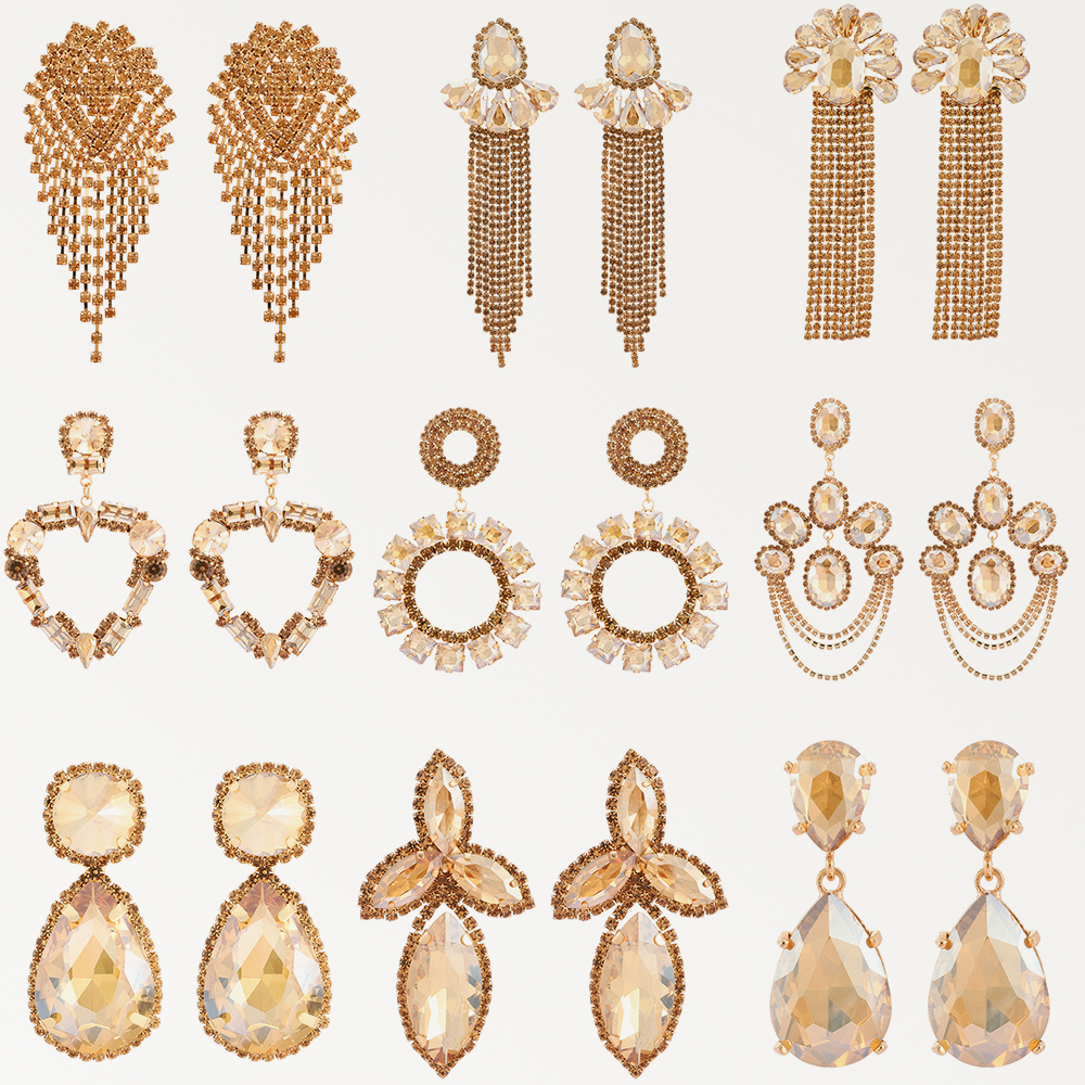 Modern Vintage Champagne Series Big Dangle Drop Earrings For Women Girl 2022 Trend Luxury Design Heart Geometric Crystal Jewelry
Modern Vintage Champagne Series Big Dangle Drop Earrings For Women Girl 2022 Trend Luxury Design Heart Geometric Crystal Jewelry