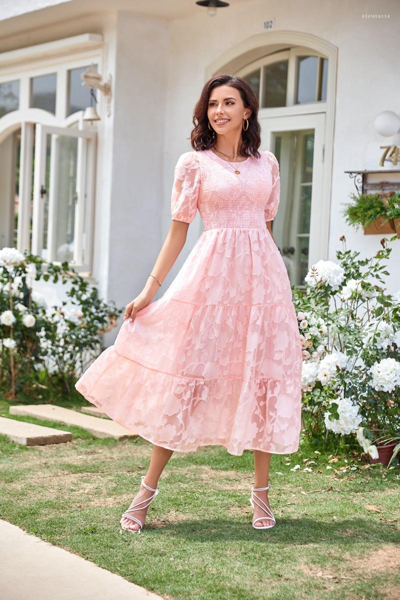 Party Dresses Lacy Floral Print Short Puff Sleeves Round Neck High Waist Pleated Girl Lady Dress Summer Women Streetwear, Navy
Party Dresses Lacy Floral Print Short Puff Sleeves Round Neck High Waist Pleated Girl Lady Dress Summer Women Streetwear, Navy
