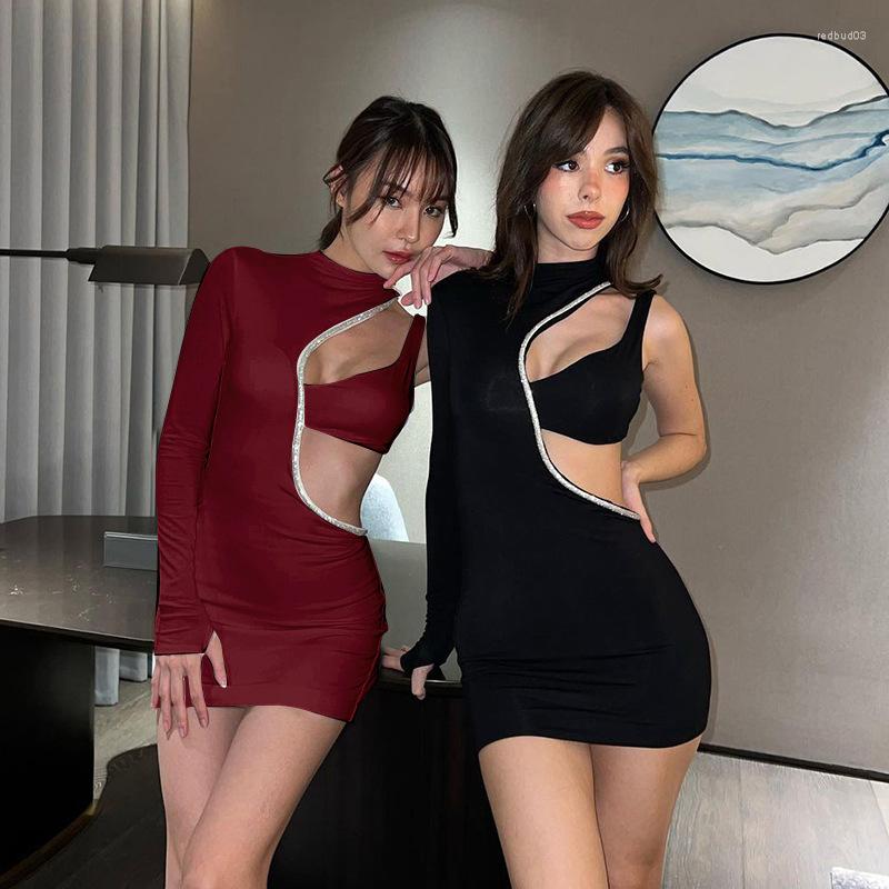 Casual Dresses Sexy One Shoulder Hollow Out Diamond Cocktail Party Dress Fashion Women Elegant Long Sleeve O Neck High Waist Corset, Black
Casual Dresses Sexy One Shoulder Hollow Out Diamond Cocktail Party Dress Fashion Women Elegant Long Sleeve O Neck High Waist Corset, Black