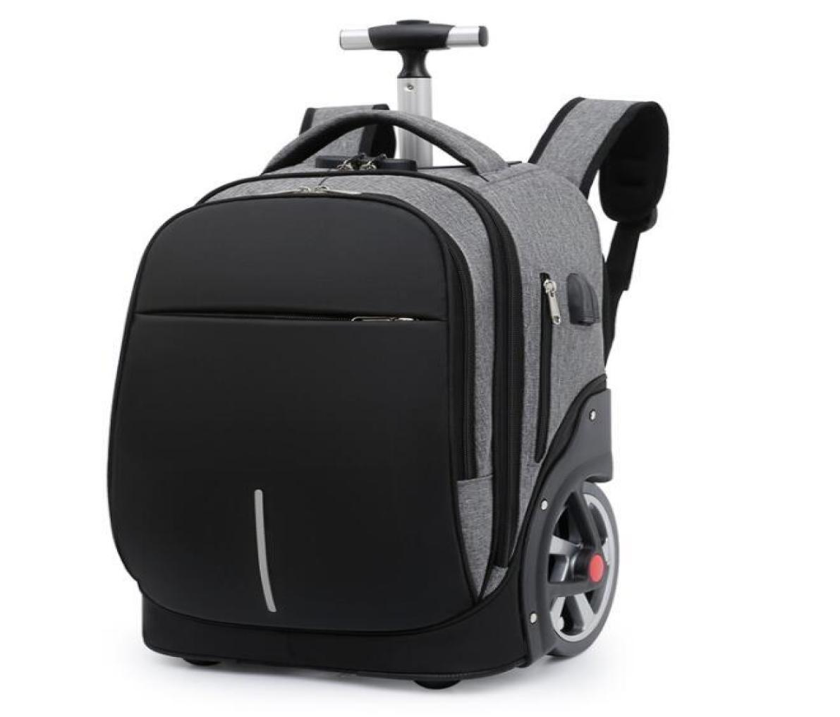 Inch School Trolley Backpack Bag For Teenagers Large Wheels Travel Wheeled On Trave Rolling Luggage Bags7175592