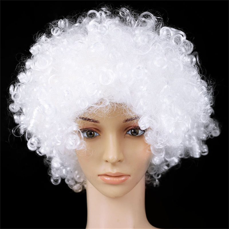 Afro Wigs, Round Curly Wig Carnival Children Adult Explosion Hair Hat Children's Day Party Accessories Fluffy Funny Clown Fans Headgear