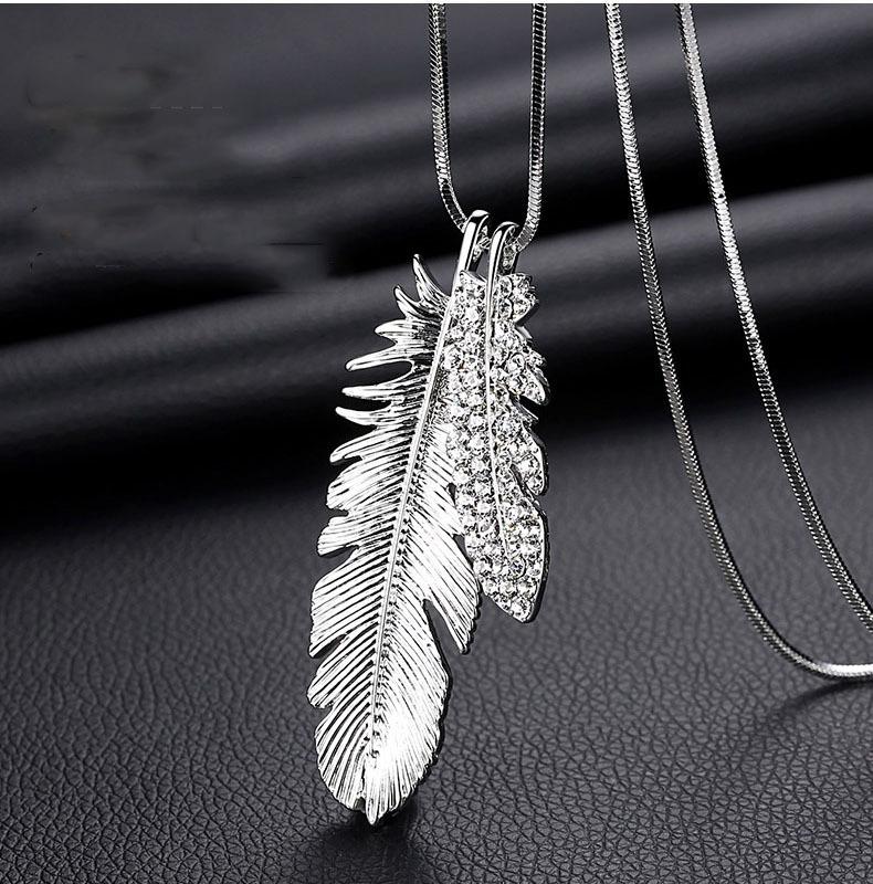 Pendant Necklaces Feather Long Necklace For Women High Quality Jewelry Sweater Gothic & Pendants Christmas Gifts
Pendant Necklaces Feather Long Necklace For Women High Quality Jewelry Sweater Gothic & Pendants Christmas Gifts