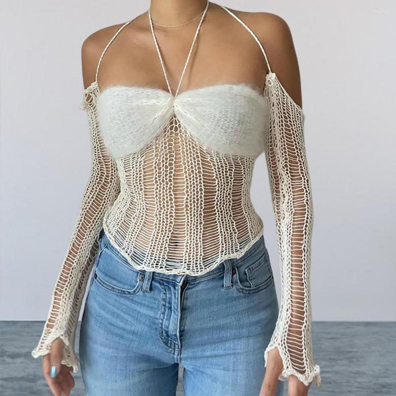 Women' Tanks Camisole Y2K Tank Tops Bandeau Off Shoulder Halter Vest Women Hollow Knitted See-through Casual Beach Holiday Crop, White
Women' Tanks Camisole Y2K Tank Tops Bandeau Off Shoulder Halter Vest Women Hollow Knitted See-through Casual Beach Holiday Crop, White