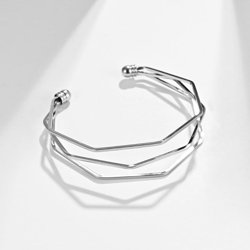Bangle Simple Geometric Polyline Open Bangles Stainless Steel Bracelets For Woman Men Fashion Wristband Jewelry
Bangle Simple Geometric Polyline Open Bangles Stainless Steel Bracelets For Woman Men Fashion Wristband Jewelry