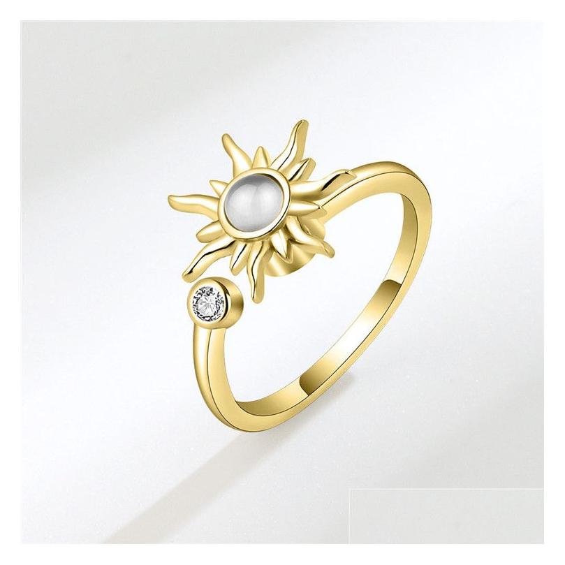 Wedding Rings Sunflower Finger Ring Rhinestones Opal Adjustable Anxiety Rotating For Women Drop Delivery Jewelry Dhxgj
Wedding Rings Sunflower Finger Ring Rhinestones Opal Adjustable Anxiety Rotating For Women Drop Delivery Jewelry Dhxgj