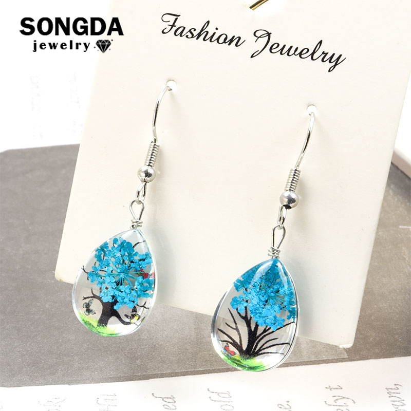 Fashion Dried Flower Elegant Earring For Women Plant True Flower Transparent Glass Daisy Drop Earring Handmade Jewelry Girl Gift
Fashion Dried Flower Elegant Earring For Women Plant True Flower Transparent Glass Daisy Drop Earring Handmade Jewelry Girl Gift