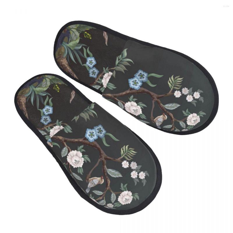 Slippers Chinoiserie Herons Peacock And Peonies Slipper For Women Men Fluffy Winter Warm Indoor, Black
Slippers Chinoiserie Herons Peacock And Peonies Slipper For Women Men Fluffy Winter Warm Indoor, Black
