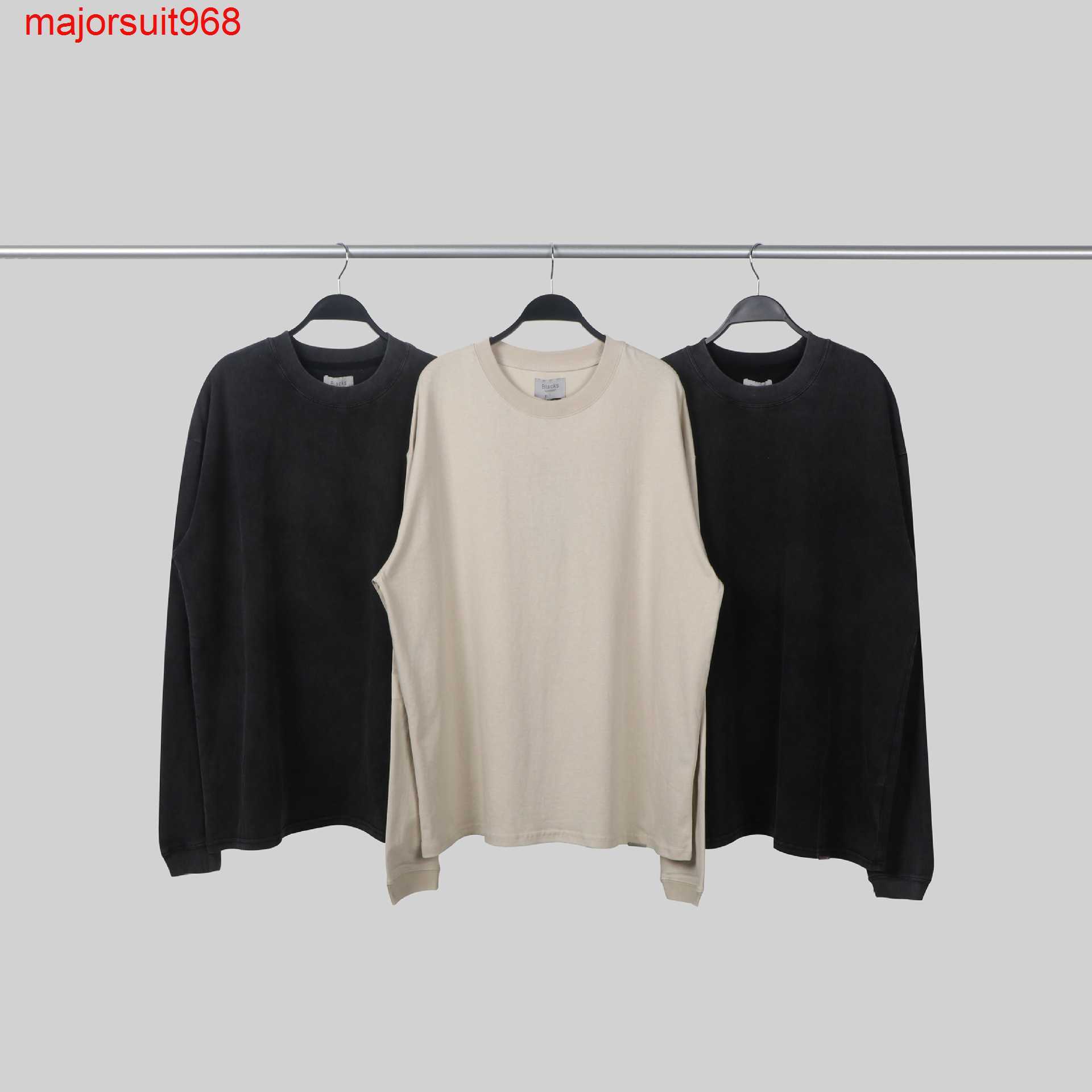 Representative blank multi thread series basic wash used round neck long sleeve T-shirt, Wash black
Representative blank multi thread series basic wash used round neck long sleeve T-shirt, Wash black