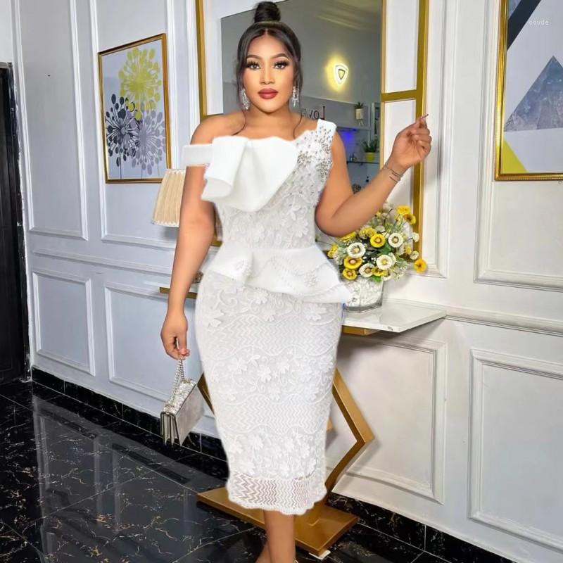 Ethnic Clothing Chic White Lace Party Dress Summer African Fashion Dresses For Women Beaded Slim Fit Bride Bridesmaid Birthday
Ethnic Clothing Chic White Lace Party Dress Summer African Fashion Dresses For Women Beaded Slim Fit Bride Bridesmaid Birthday