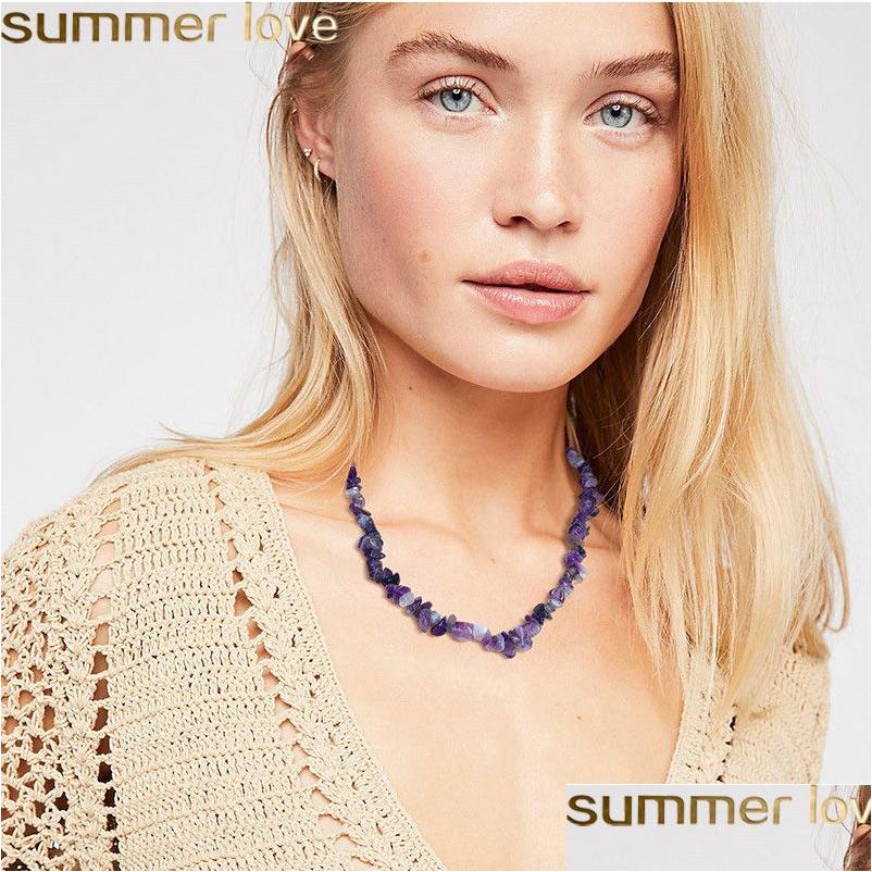 Pendant Necklaces Fashion Beautif Natural Crushed Stone Necklace Handmade Geometric Irregar Quarzt Trendy Choker For Women Girls Des Dhkhp
Pendant Necklaces Fashion Beautif Natural Crushed Stone Necklace Handmade Geometric Irregar Quarzt Trendy Choker For Women Girls Des Dhkhp