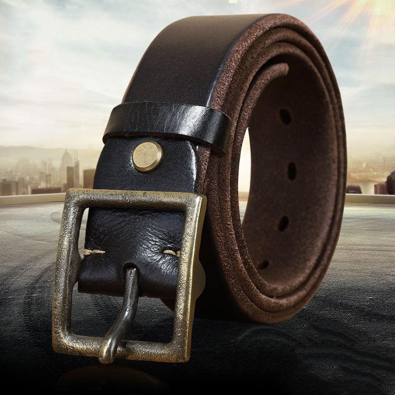 Belts Thickened And Widened Pure Cow Belt Men's Retro Do Old Handmade Copper Buckle Jeans With Real Leather, Black
Belts Thickened And Widened Pure Cow Belt Men's Retro Do Old Handmade Copper Buckle Jeans With Real Leather, Black