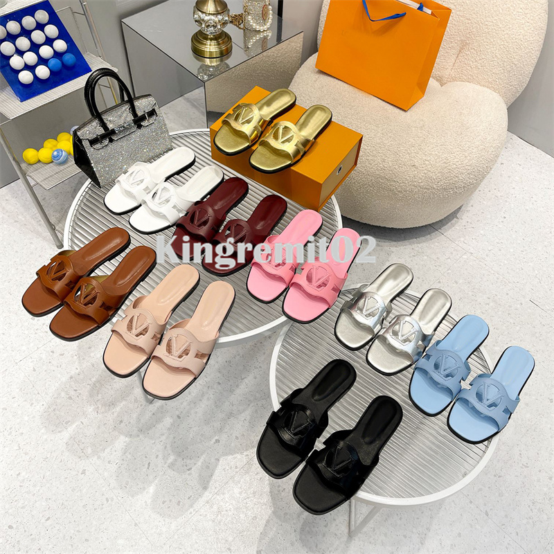 Designer Sandals Isola Flat Sandal Women Slippers Metal Texture Sheep Leather Slipper Outdoor Beach Slides With Box and Dust Bag, Color 8
Designer Sandals Isola Flat Sandal Women Slippers Metal Texture Sheep Leather Slipper Outdoor Beach Slides With Box and Dust Bag, Color 8