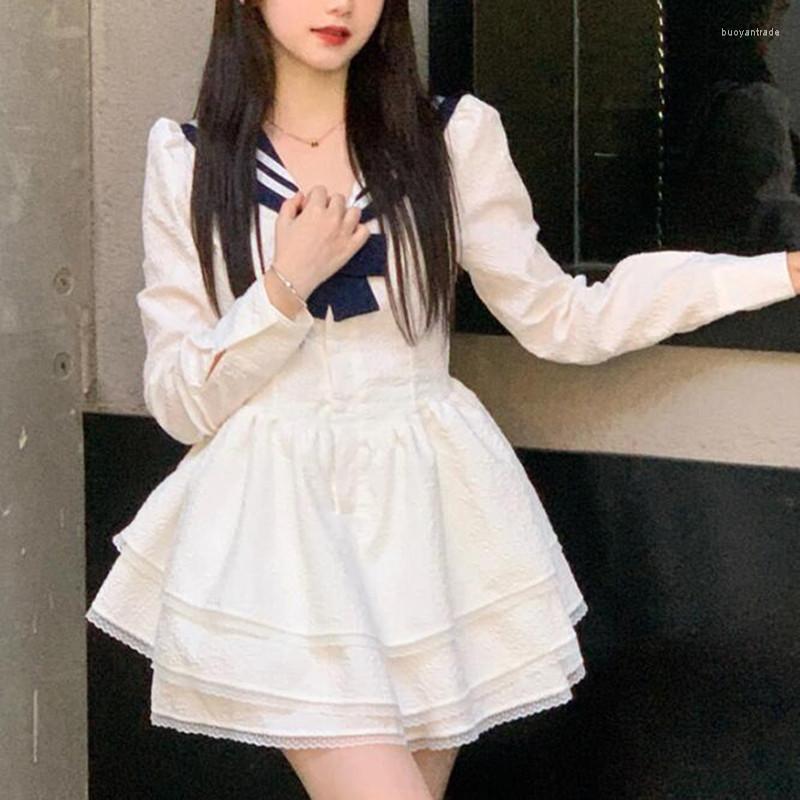 Casual Dresses Sweet Design Navy Wind Princess Dress Female Autumn/Winter Long Sleeve Puffy Mini Skirt Q58, White
Casual Dresses Sweet Design Navy Wind Princess Dress Female Autumn/Winter Long Sleeve Puffy Mini Skirt Q58, White