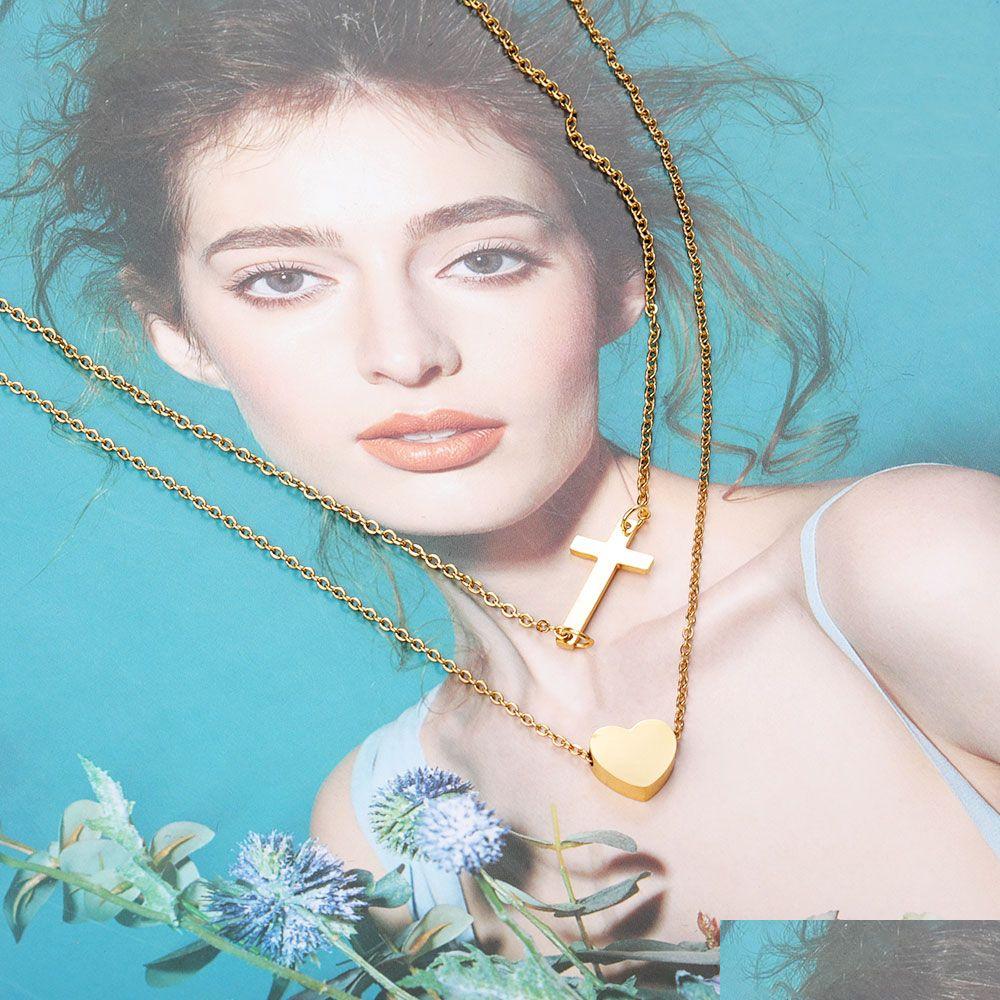 Pendant Necklaces Fashion Layer Tiny Cross Heart Necklace Gold Chain For Women Girl Sier Choker Party Jewelry Drop Delivery P Dhm1G
Pendant Necklaces Fashion Layer Tiny Cross Heart Necklace Gold Chain For Women Girl Sier Choker Party Jewelry Drop Delivery P Dhm1G