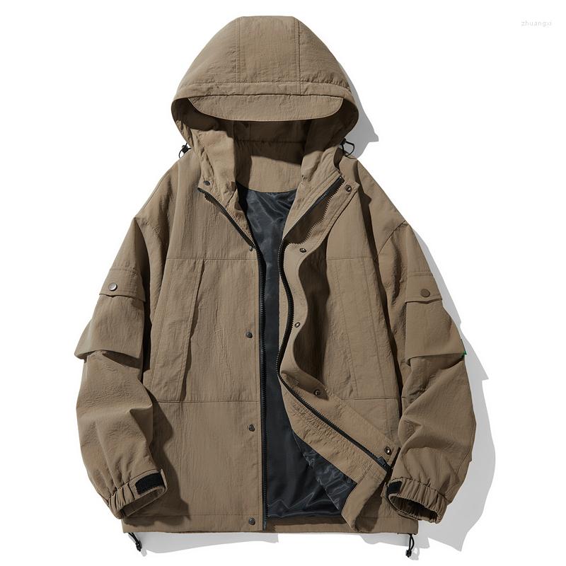 Men's Jackets 2023 Jacket Spring Trend Versatile Casual Couple Multi Pocket Work Coat Men's Outdoor Waterproof Hooded Windbreaker, Brown
Men's Jackets 2023 Jacket Spring Trend Versatile Casual Couple Multi Pocket Work Coat Men's Outdoor Waterproof Hooded Windbreaker, Brown