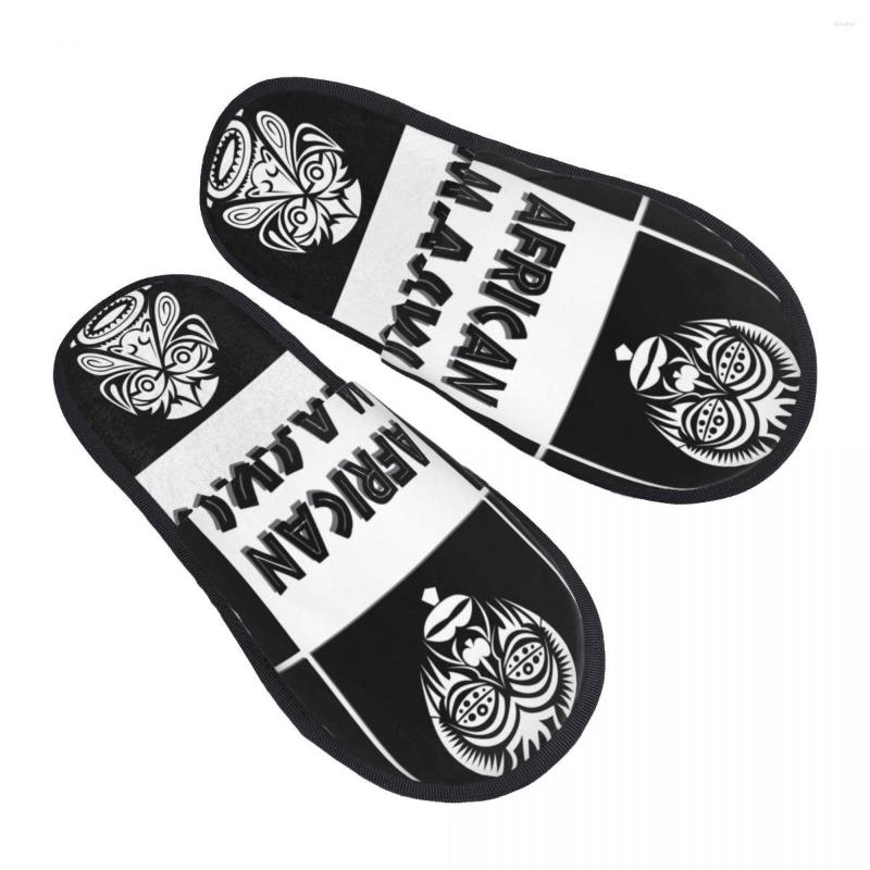 Slippers Men Women Plush Indoor African Masks Set Warm Soft Shoes Home Footwear Autumn Winter 2023, Black 
Slippers Men Women Plush Indoor African Masks Set Warm Soft Shoes Home Footwear Autumn Winter 2023, Black