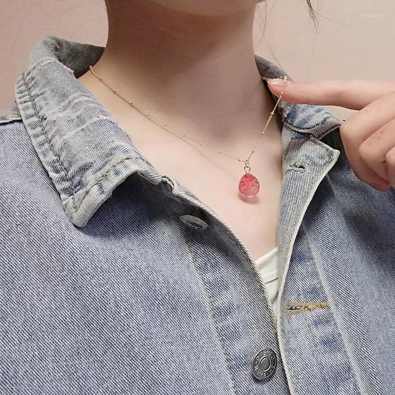 Pendant Necklaces Simple Colorful Natural Stone Geometric Water Drop Womens Charm Clavicle Chain Minimalist Jewelry
Pendant Necklaces Simple Colorful Natural Stone Geometric Water Drop Womens Charm Clavicle Chain Minimalist Jewelry