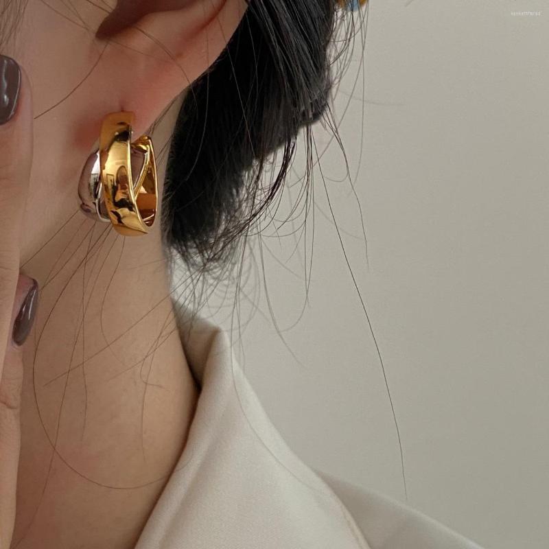 Dangle Earrings Fashion Multi Layer Gold Silver Color Design Half Ring Sliding High Glossy Women's Niche Stainless Steel Jewelry
Dangle Earrings Fashion Multi Layer Gold Silver Color Design Half Ring Sliding High Glossy Women's Niche Stainless Steel Jewelry