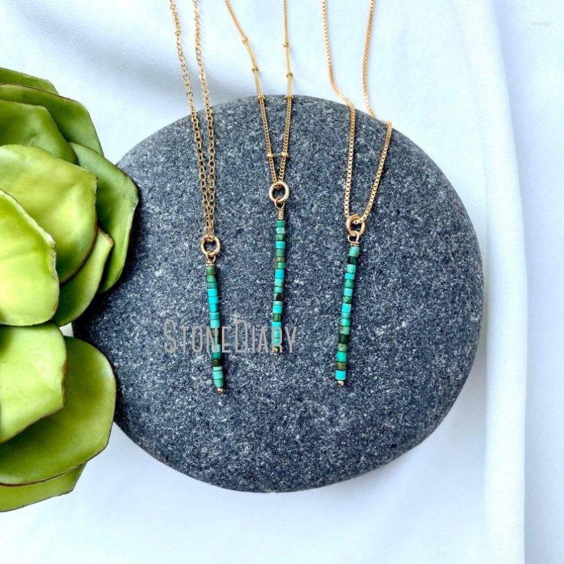 Pendant Necklaces NM36605 Dainty Real Turquoise Necklace Raw Bar Gemstone Stick December Birthstone Beaded Gift
Pendant Necklaces NM36605 Dainty Real Turquoise Necklace Raw Bar Gemstone Stick December Birthstone Beaded Gift