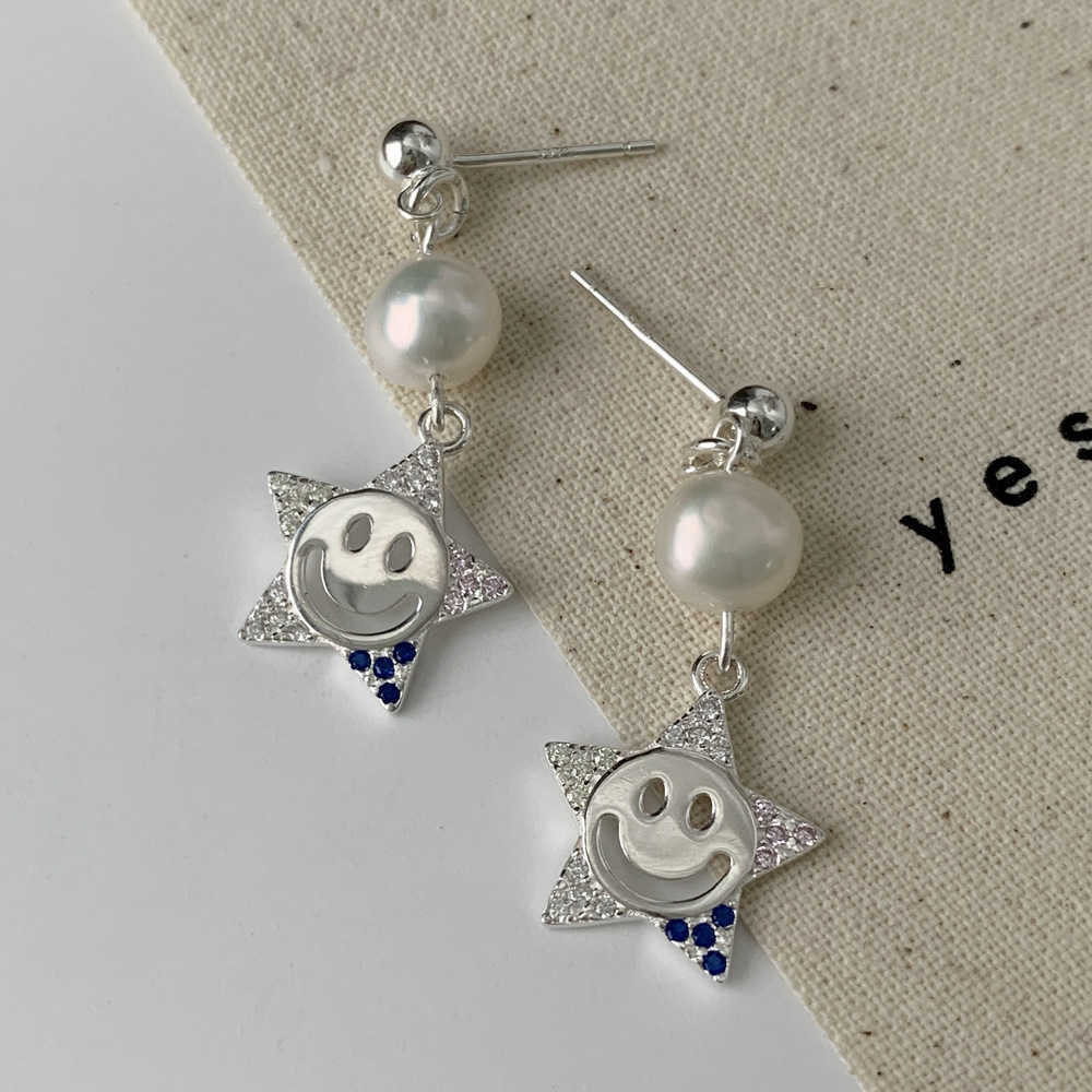 Sweet Fresh Personalized and Fashionable Silver Natural Freshwater Pearl Smiling Face Star Earrings and Earstuds All over Silver
Sweet Fresh Personalized and Fashionable Silver Natural Freshwater Pearl Smiling Face Star Earrings and Earstuds All over Silver