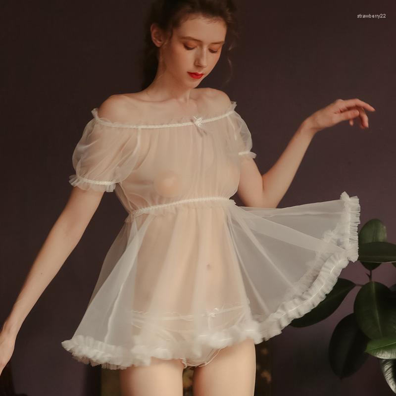Women's Sleepwear 2023 Sexy Pajamas Women's Summer Thin Transparent Tops Gauze Attractive Home Clothes Temptation Women Set Gift, Bk
Women's Sleepwear 2023 Sexy Pajamas Women's Summer Thin Transparent Tops Gauze Attractive Home Clothes Temptation Women Set Gift, Bk