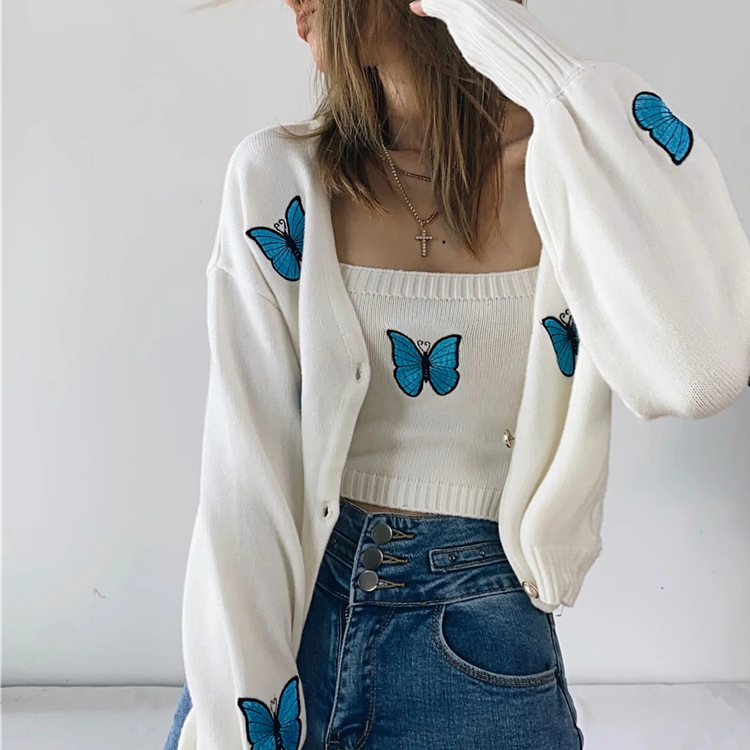New Design Sweater Women's Autumn Rain Season Round Neck Stripe Fashion Long Sleeve Women's High end Jacquard Cardigan Knitted Sweater Coat, White
New Design Sweater Women's Autumn Rain Season Round Neck Stripe Fashion Long Sleeve Women's High end Jacquard Cardigan Knitted Sweater Coat, White