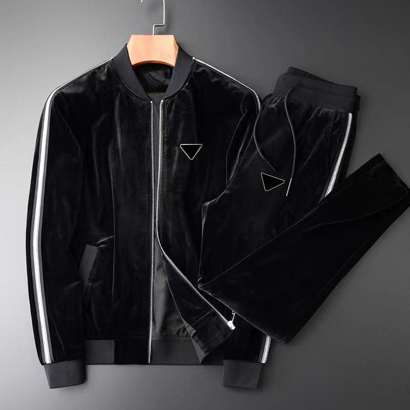 Man Tracksuit Velvet Hooded Jumpers Two Pieces Sets Hoodie Pants Suits Mens Designer Tracksuit High Quality M-5XL
