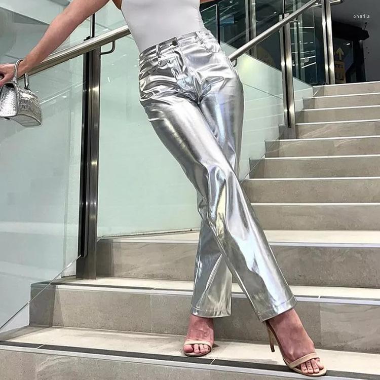 Women' Pants Women' Fashion Slim Sliver Cargo 2023 Bodycon High Waist Straight Trousers Streetwear Vintage Reflective Female Clothes, Silver
Women' Pants Women' Fashion Slim Sliver Cargo 2023 Bodycon High Waist Straight Trousers Streetwear Vintage Reflective Female Clothes, Silver