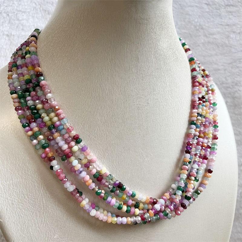Chains 3 4MM Faceted Mix Color Jade Necklace 1/3/6Strands Adjustable Red Purple Yellow Green Multilayer Bead Chain Choker For Prom Gift
Chains 3 4MM Faceted Mix Color Jade Necklace 1/3/6Strands Adjustable Red Purple Yellow Green Multilayer Bead Chain Choker For Prom Gift
