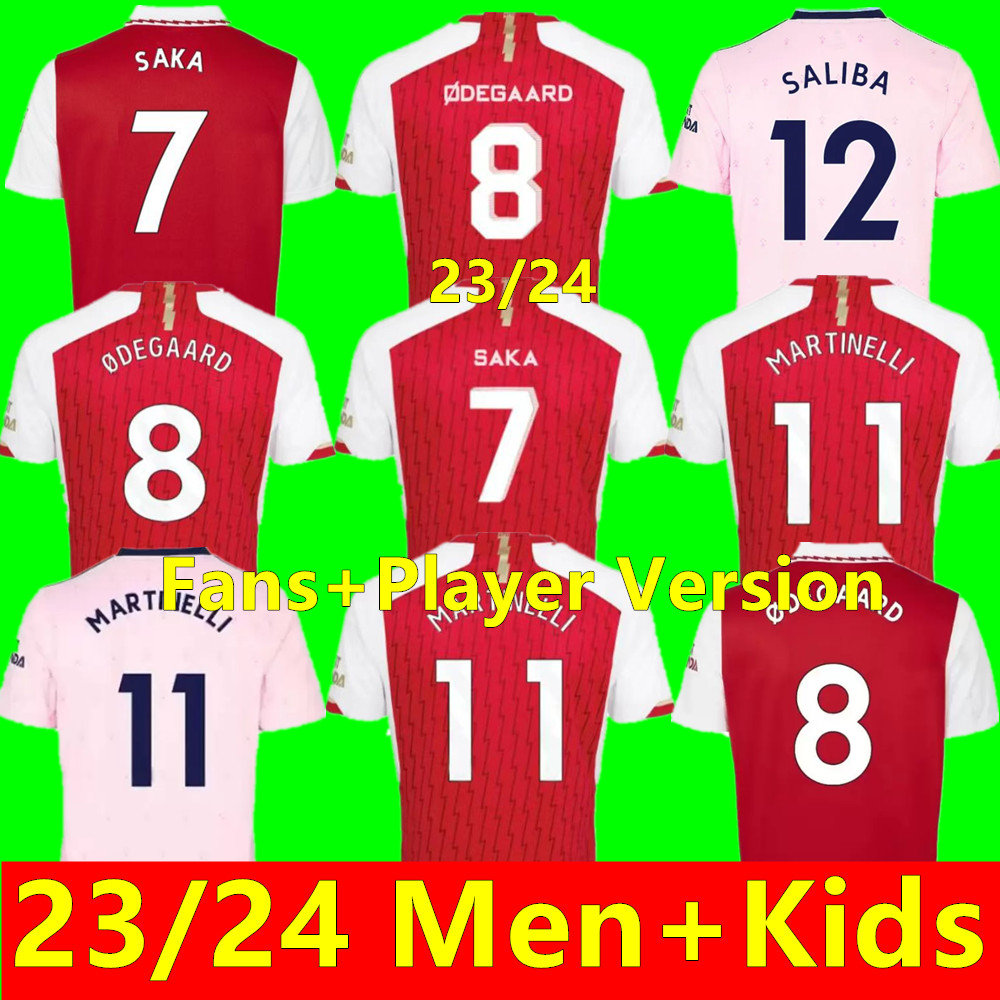 22 23 24 SAKA G. JESUS soccer jerseys SMITH ROWE Fans Player version Gunners MARTINELLI ODEGAARD THOMAS NKETIAH TIERNEY 2023 2024 Home Away football shirt Men kids kit, 23/24 adult home+player champion patch
22 23 24 SAKA G. JESUS soccer jerseys SMITH ROWE Fans Player version Gunners MARTINELLI ODEGAARD THOMAS NKETIAH TIERNEY 2023 2024 Home Away football shirt Men kids kit, 23/24 adult home+player champion patch